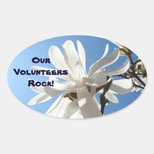 Unsere Volunteers Rock! Aufkleber Magnolias Blue S