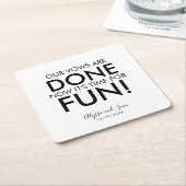 Unsere Vows sind erledigt, jetzt ist es Zeit zum S Rechteckiger Pappuntersetzer (angewinkelt)