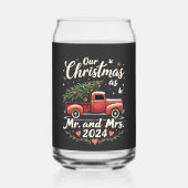Unsere Weihnachten als Mr. und Mrs. 2024 Matching  Dosenglas (Vorderseite)