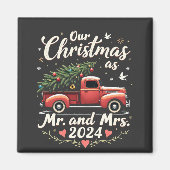 Unsere Weihnachten als Mr. und Mrs. 2024 Matching Magnet (Vorne)