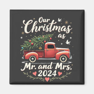 Unsere Weihnachten als Mr. und Mrs. 2024 Matching Magnet