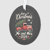 Unsere Weihnachten als Mr. und Mrs. 2024 Matching Ornament (Vorderseite)