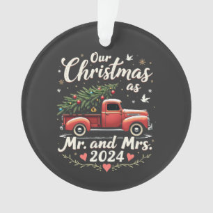 Unsere Weihnachten als Mr. und Mrs. 2024 Matching  Ornament