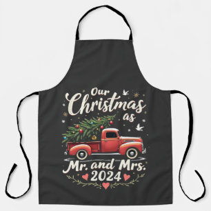Unsere Weihnachten als Mr. und Mrs. 2024 Matching  Schürze