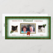Unsere Weihnachts-zusammen-Fotokarte Feiertagskarte (Vorne/Hinten)