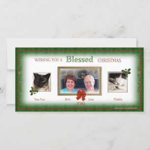 Unsere Weihnachts-zusammen-Fotokarte Feiertagskarte