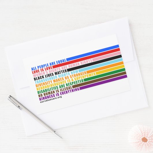 Unsere Werte sind aufkleber (Umschlag)