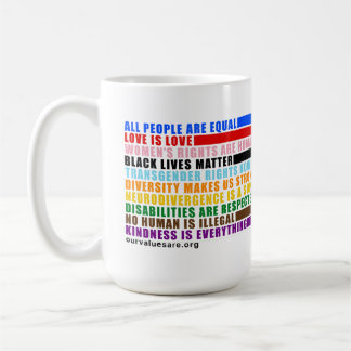 Unsere Werte sind Kaffeetasse
