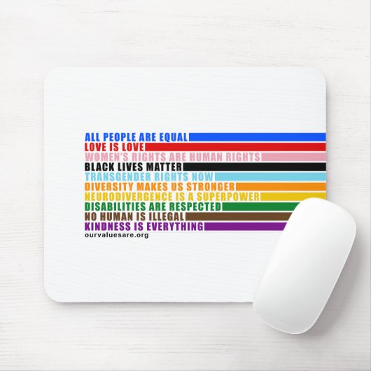 Unsere Werte sind Mousepad (Mit Mouse)