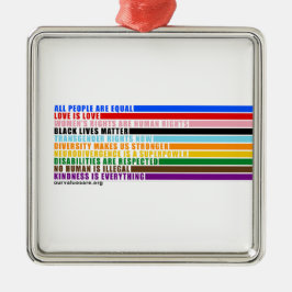 Unsere Werte sind Ornament Aus Metall