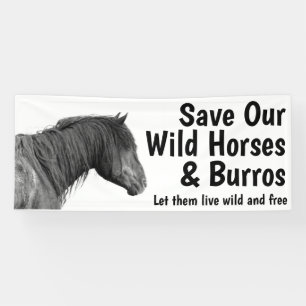 Unsere Wilden Pferde 2.5 x 6 retten Banner