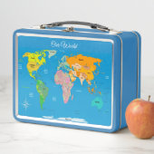 Unsere "World Map Metal Lunch Box" Metall Brotdose (Beispiel)