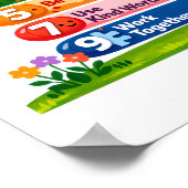 Unsere zehn Klassenzimmerwerte - 11x17 Querformat- Poster (Ecke)