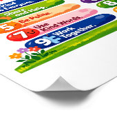 Unsere zehn Klassenzimmerwerte – 8,5×11 Querformat Poster (Ecke)