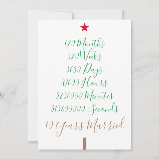 Unsere zehnten Weihnachten 10. Jahre Verheiratete (Vorderseite)