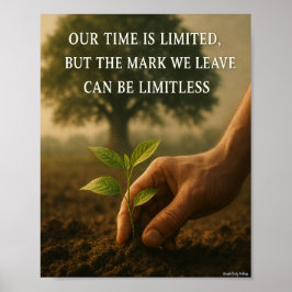 Unsere Zeit und das Verlassen Zeichen Poster