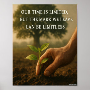 Unsere Zeit und das Verlassen Zeichen Poster