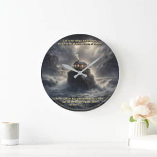 Unsere Zuflucht & Stärke Große Wanduhr