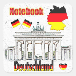UNSERE ZUHAUSE - DEUTSCHE Designsammlung Quadratischer Aufkleber