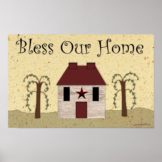 Unsere Zuhause drucken segnen Poster (Vorne)