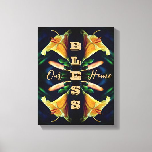 Unsere Zuhause Lily Blume Abstrakt segnen Leinwanddruck (Vorderseite)