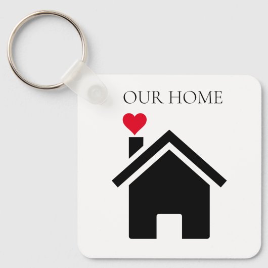 Unsere Zuhause mit irischem Segen Schlüsselanhänger (Vorderseite)
