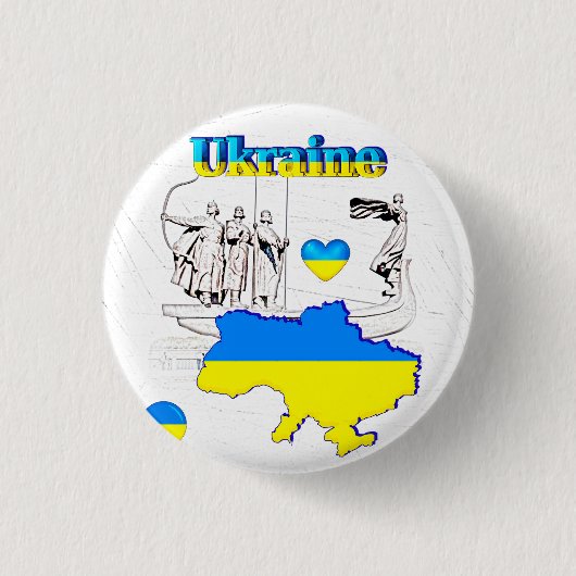 UNSERE ZUHAUSE - UKRAINE Designkollektion Button (Vorderseite)