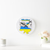 UNSERE ZUHAUSE - UKRAINE Designkollektion Runde Wanduhr (Zuhause)
