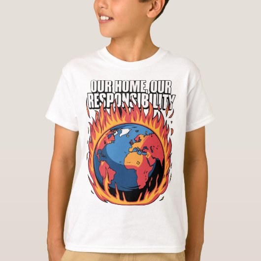 Unsere Zuhause, unsere Verantwortung - Klimabewuss T-Shirt (Vorderseite)