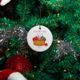 Unsere Zuhause zu Ihrem Weihnachtskorb Keramik Ornament
