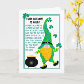 Unsere Zuhause zu Ihrer St. Patrick's Leprechaun C Karte (Gelbe Blume)