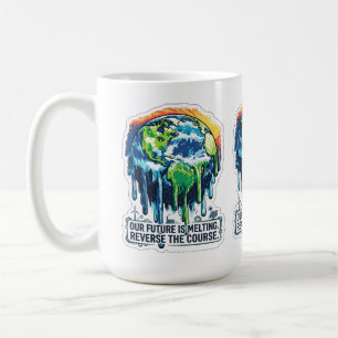 Unsere Zukunft schmilzt Bewusstsein für die Glob Kaffeetasse