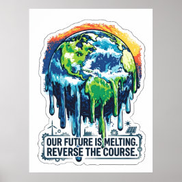 Unsere Zukunft schmilzt | Bewusstsein für die Glob Poster