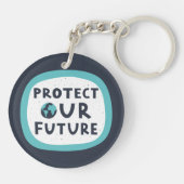 Unsere Zukunft schützen Schlüsselanhänger (Rückseite)
