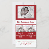 Unsere Zwillinge sind hier! Ankündigung (Vorderseite)