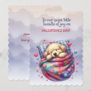 Unserem süßen Bündel Freude zum Valentinstag Feiertagskarte