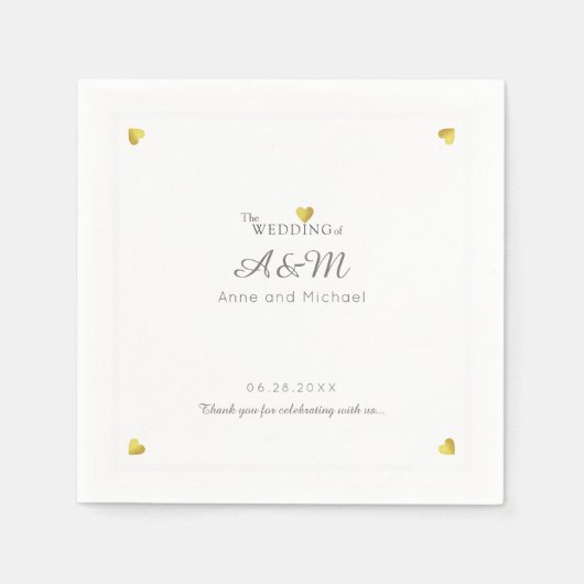 unseren Hochzeitsempfang Serviette (Vorderseite)