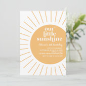unseren kleinen Sonnenhungstag Einladung (Stehend Vorderseite)
