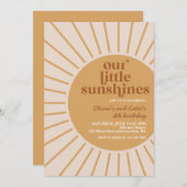 unseren kleinen Sonnenschein Geburtstag Einladung (Vorne/Hinten)