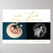 UNSEREN Stern | Neuer BaBy-ZWEI-FOTO-GOLD Foliendrucke (Vorderseite)