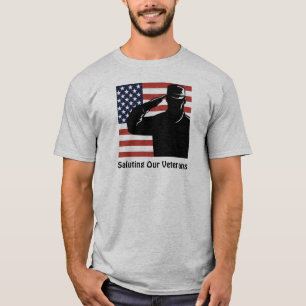 Unseren Veteranen salutierend Soldat & Amerikanisc T-Shirt