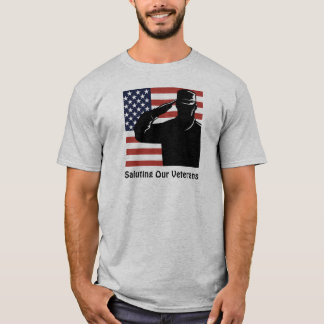Unseren Veteranen salutierend Soldat & Amerikanisc T-Shirt