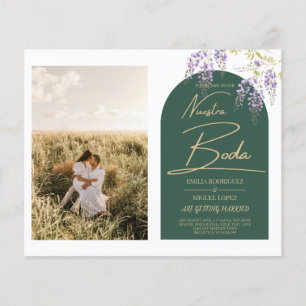 UNSERER HOCHZEIT PHOTO Wisteria Spanische Hochzeit Flyer