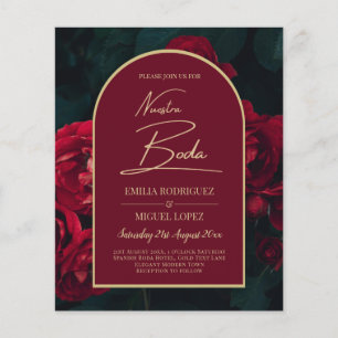 UNSERER HOCHZEIT Rote Rosen Waldgrüner Winter EINL Flyer