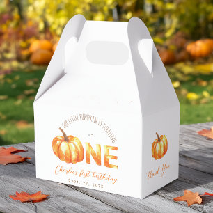 Unserer kleinen Kürbis Herbst erster Geburtstag Aq Geschenkschachtel