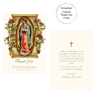 Unserer Lieben Frau von Guadalupe römisch-katholis Dankeskarte