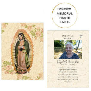 Unserer Lieben Frau von Guadalupe Trauergebetskart Platzkarte