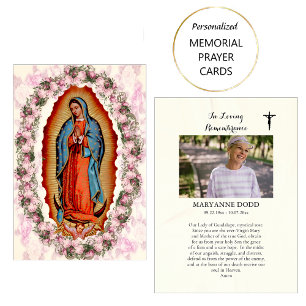 Unserer Lieben Frau von Guadalupe Trauerkarte Platzkarte