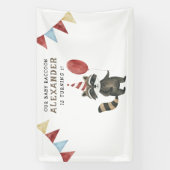 Unserer Waschbär 1. Geburtstag Banner (Vertikal)