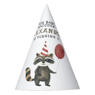 Unserer Waschbär 1. Geburtstag Partyhütchen